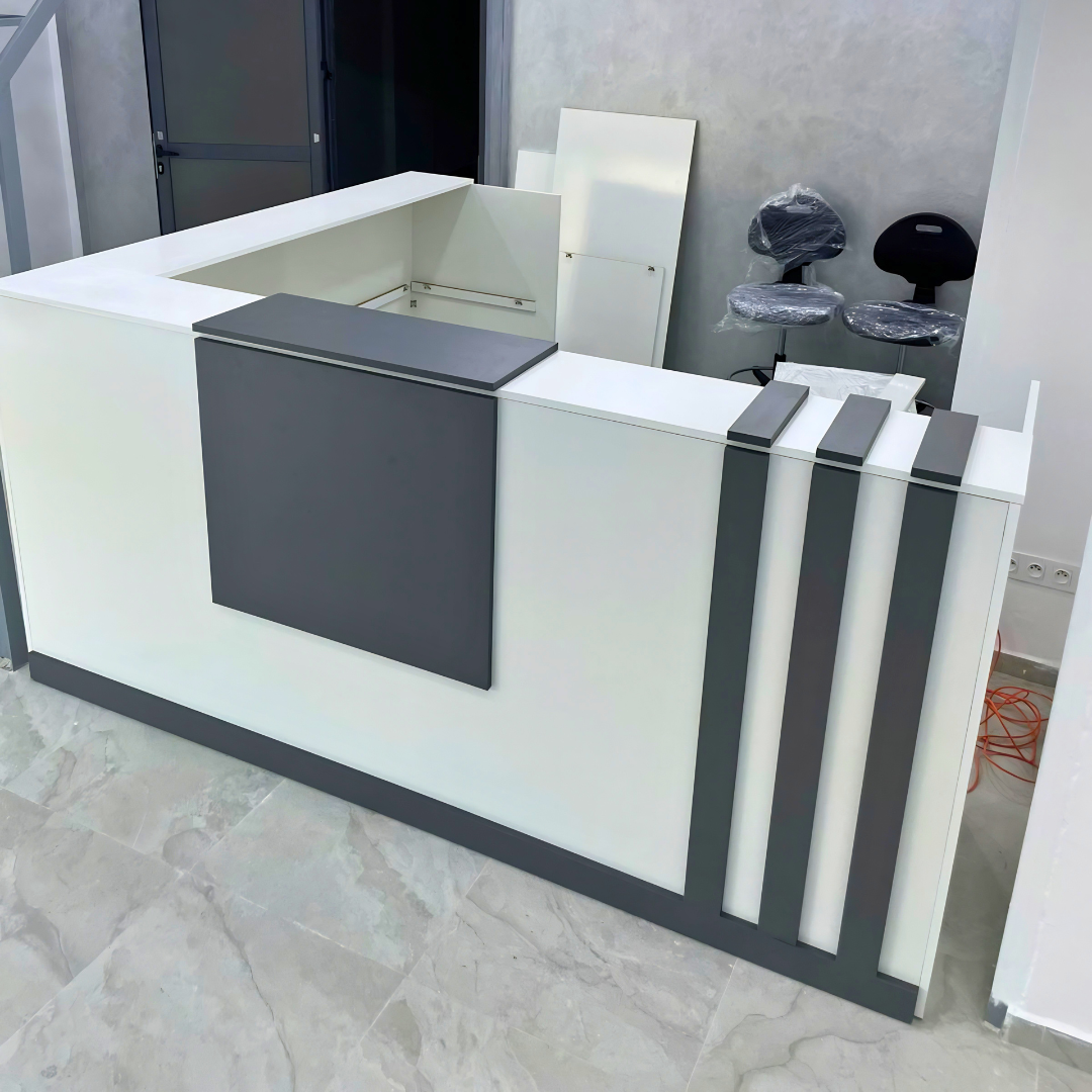 Banque d’accueil moderne pour bureau et espace professionnel