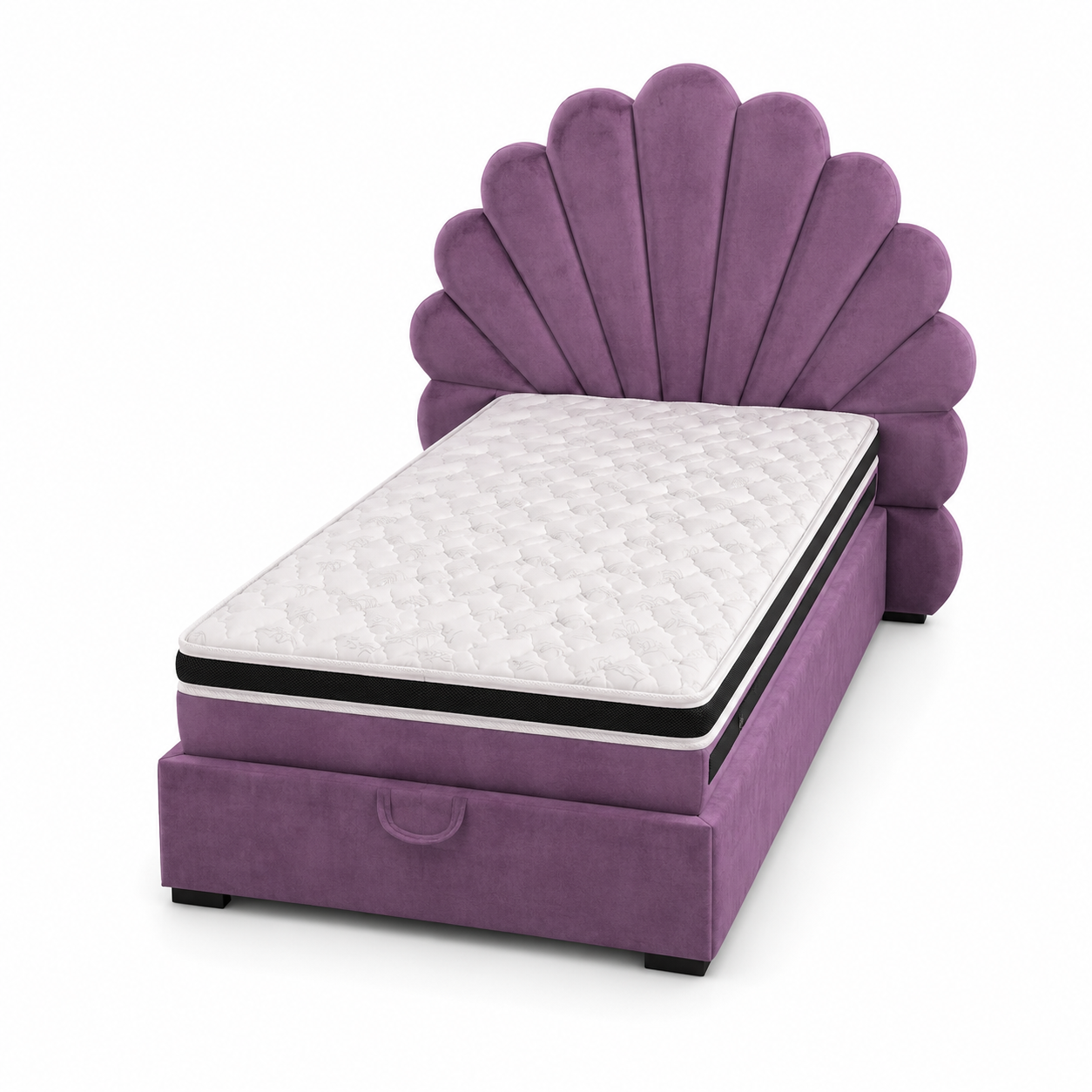 Lit Moderne Tapissier avec Tête de Lit Capitonnée