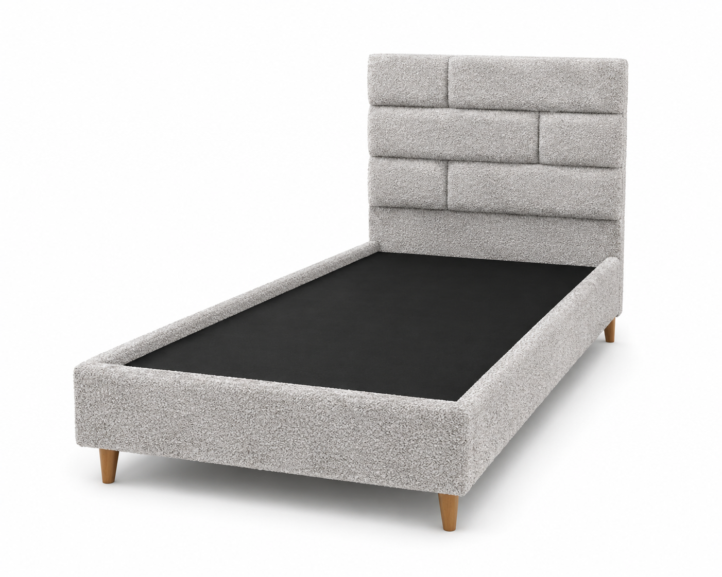 Lit Moderne Tapissier avec Tête de Lit Capitonnée