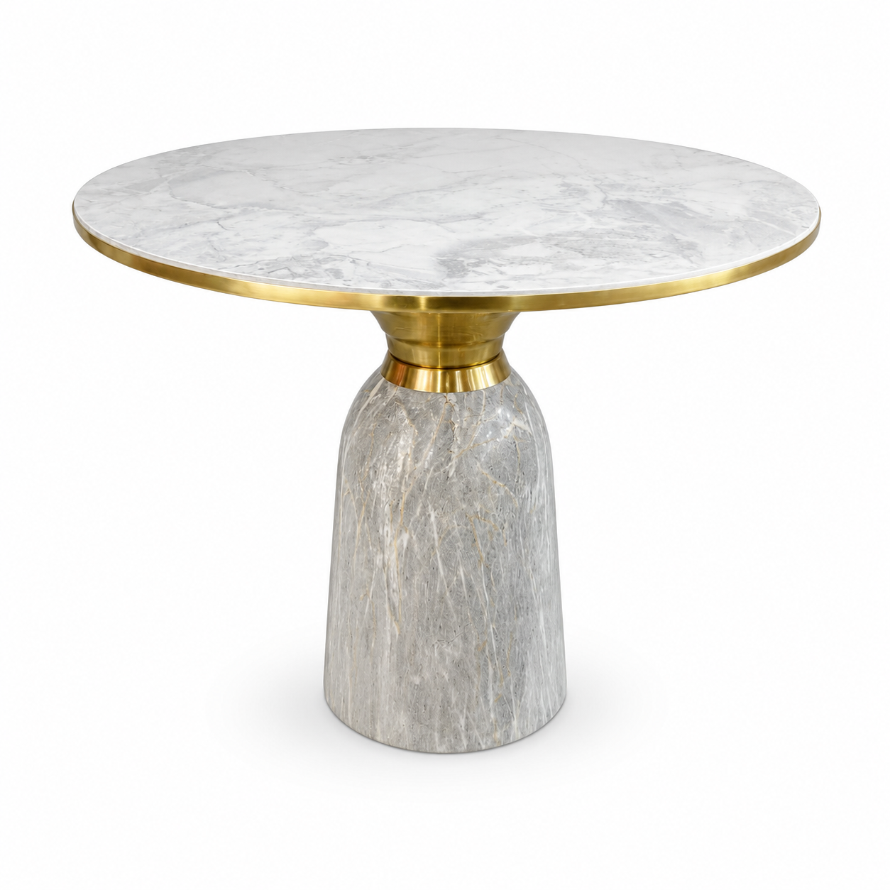 Table d'appoint ronde effet marbre
